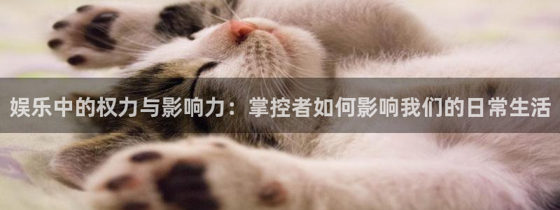 彩客网4代理：娱乐中的权力与影响力：掌控者如何影响我们的日常生活